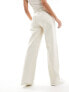 Фото #5 товара JDY high waist wide leg jeans with front pleat in ecru