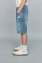 Фото #3 товара Джинсовые шорты с разрезами ZARA