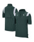 Men's Green Michigan State Spartans 2021 Coaches Short Sleeve Quarter-Zip Jacket