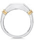 ფოტო #3 პროდუქტის Men's Diamond (1 ct. t.w.) Ring in 10k White and Yellow Gold