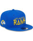 Men's Royal Los Angeles Rams Word 9FIFTY Snapback Hat