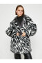 Фото #4 товара Кабан Koton Zebra Print Plush Coat