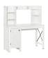 Фото #1 товара Farmhouse Computer Desk with Hutch and Cabinet, Home office Desk with Storage, for Study, White