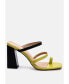 Фото #1 товара Women's Marve Contrast Strap Block Heel Sandals