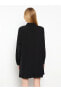 Gömlek Yaka Pul Payet Işlemeli Uzun Kollu Kadın Tunik