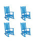 Фото #3 товара All-Weather Outdoor Patio Poly Classic Porch Rocking Chair (Set of 4)