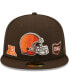 ფოტო #3 პროდუქტის Men's Brown Cleveland Browns Identity 59FIFTY Fitted Hat