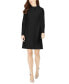 ფოტო #1 პროდუქტის Petite Bow-Neck Long-Sleeve Sheath Dress