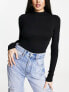 Фото #4 товара ASOS DESIGN long sleeve bodysuit with turtle neck 2 pack in black and white