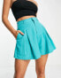 Urban Revivo pleat front high waist shorts in olive green