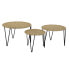 Set of 3 tables DKD Home Decor Brown Black Natural 62 x 62 x 40 cm 62 x 62 x 40,5 cm