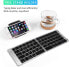 Samsers Foldable Bluetooth Keyboard - Portable Wireless with Stand Holder, Rechargeable Ultra Slim Compatible with iOS Android Windows Smartphone Tablet Laptop Black
