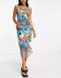 Фото #8 товара COLLUSION mesh beach maxi dress in floral print