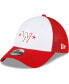 ფოტო #1 პროდუქტის Men's Red, White Washington Nationals 2023 On-Field Batting Practice 39THIRTY Flex Hat