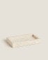 Beige marble bathroom soap dish