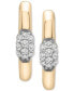 ფოტო #3 პროდუქტის Diamond Mini Cluster Small Hoop Earrings (1/10 ct. t.w.) in Gold Vermeil, Created for Macy's