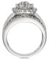 ფოტო #3 პროდუქტის Diamond Cluster Engagement Ring (2 ct. t.w.) in 14k White Gold