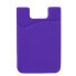 Фото #1 товара Samoprzylepne etui kieszeń na karty kredytowe na tył telefonu silikon fioletowe