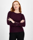 Фото #1 товара Women's Diamond-Sleeve Sweater