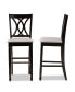 Calista Modern and Contemporary Fabric Upholstered 2 Piece Bar Stool Set