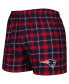 Фото #3 товара Men's Navy and Red New England Patriots Ledger Flannel Boxers