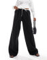 Extro & Vert drawstring tailored trousers in black and white Черный, DE 32 - фото #3