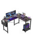 L Shaped Gaming Desk, Gray