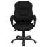 Фото #3 товара High Back Black Microfiber Contemporary Executive Swivel Chair With Arms