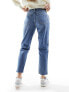 Hollister curve love high rise mom fit jean in mid blue
