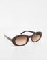 AJ Morgan oval sunglasses in chocolate brown - фото #4