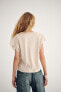 FADED-EFFECT T-SHIRT WITH A V-NECKLINE