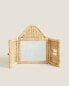 Фото #1 товара Декоративное зеркало для детской комнаты от ZARAHOME Kids’ Rattan House Wall Mirror