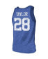 Фото #4 товара Men's Threads Jonathan Taylor Heathered Royal Indianapolis Colts Player Name and Number Tri-Blend Tank Top