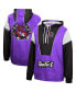 ფოტო #4 პროდუქტის Men's Purple, Black Toronto Raptors Hardwood Classics Highlight Reel Windbreaker Half-Zip Hoodie Jacket