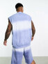 Фото #3 товара ASOS DESIGN co-ord oversized sweater vest in blue gradient wash