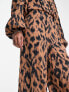 Never Fully Dressed wide leg jumpsuit in leopard print