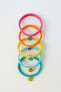 Pack of five smileyworld ® elastic hair ties