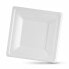 Plate set Algon Disposable White Sugar Cane Squared 16 cm (12 Units)
