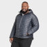 Фото #1 товара Men's Big Lightweight Puffer Jacket - All in Motion Gray 5XL