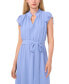 ფოტო #3 პროდუქტის Women's Scallop-Ruffle Tie-Waist Midi Dress