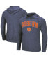 Фото #2 товара Men's Heathered Navy Auburn Tigers Big and Tall Wingman Raglan Hoodie T-shirt