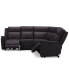 Фото #5 товара Addyson 117" 5-Pc. Leather Sectional with 2 Zero Gravity Recliners with Power Headrests, Created for Macy's