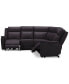 Фото #6 товара Addyson 117" 5-Pc. Leather Sectional with 2 Zero Gravity Recliners with Power Headrests, Created for Macy's