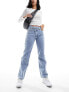 Фото #4 товара In The Style denim cross waist jeans in blue