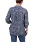 ფოტო #4 პროდუქტის Petite 3/4 Roll Tab Sleeve Printed Pintuck Top