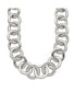 ფოტო #1 პროდუქტის Stainless Steel Polished Circle Link 17 inch Necklace