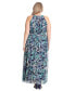 ფოტო #3 პროდუქტის Plus Size Halter Ruched-Waist Maxi Dress
