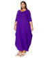 ფოტო #3 პროდუქტის Plus Size Evelyn Bubble Hem Pocket Dress