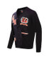 Men's Black Cincinnati Bengals Prep Button-Up Cardigan Sweater