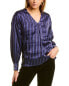 Фото #1 товара Garrie B Satin V-Neck Blouse Women's